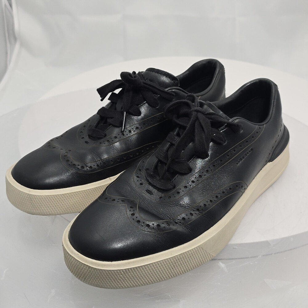 Cole Haan GrandPro Crew Wingtip Sneaker Shoes Men 8.5 Black C37602 Chunky
